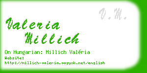 valeria millich business card